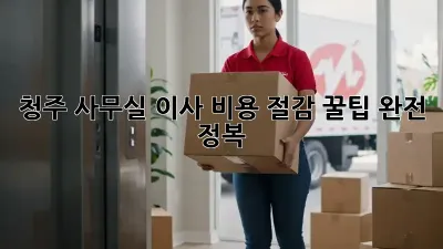 청주 사무실 이사, 비용 절감 꿀팁 완전 정복!